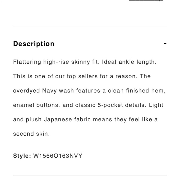 Rag & Bone High Rise Ankle Skinny Navy - Picture 9 of 9